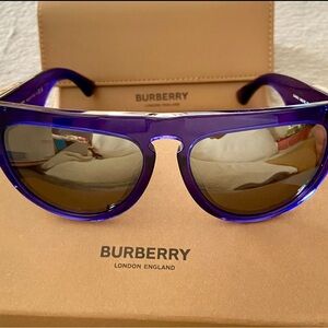 BURBERRY Women’s Blue Irregular Sunglasses NWT